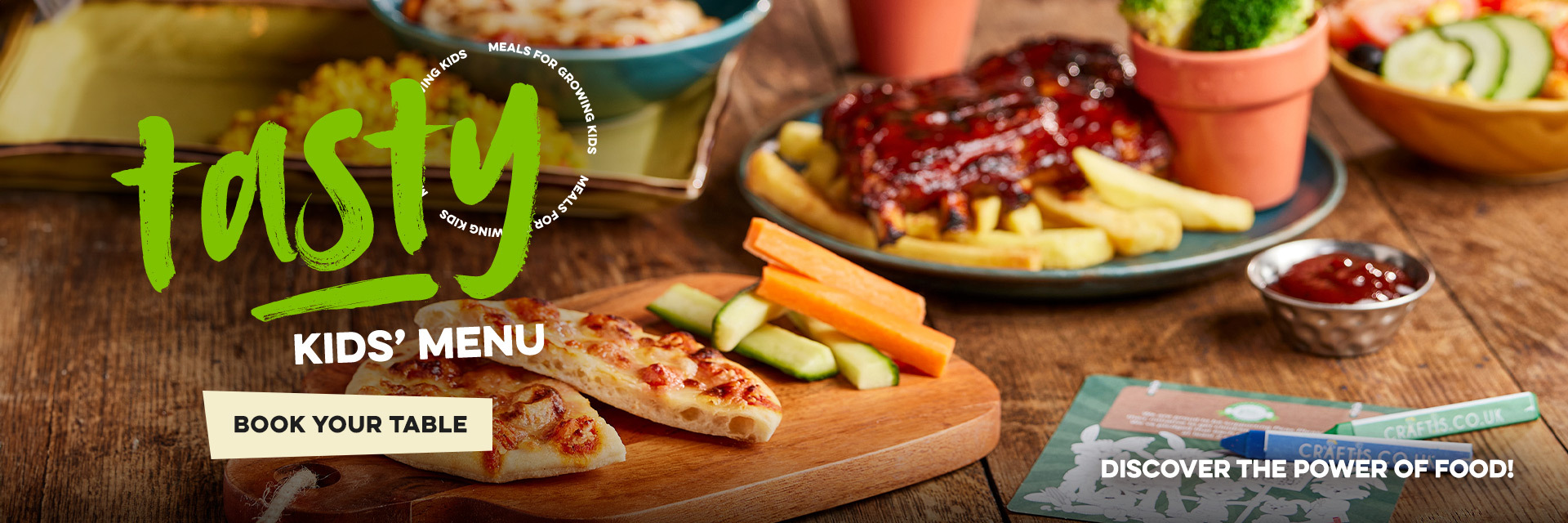 Harvester children's menu - great food for kids when eating out