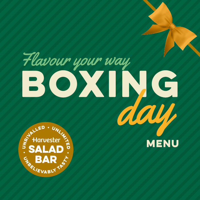 Boxing Day menu at Harvester