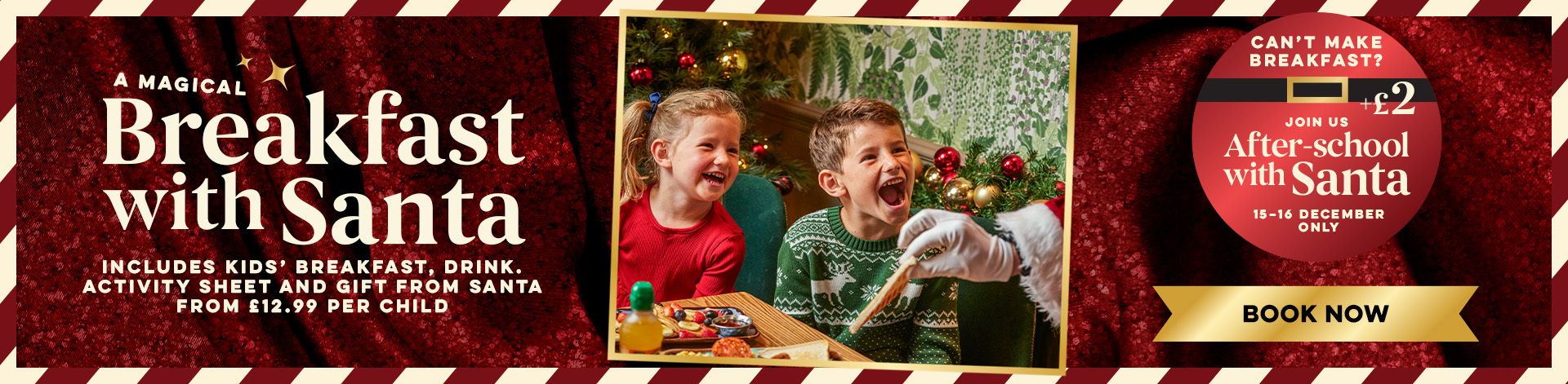 Breakfast with Santa at Harvester from £9.99