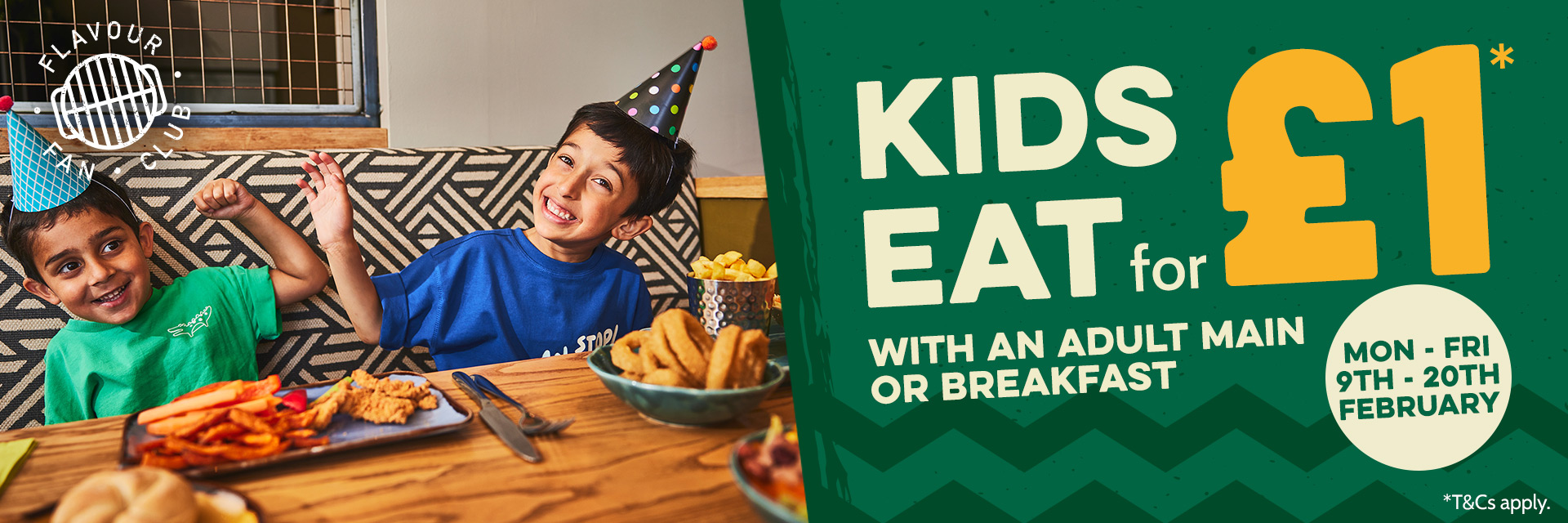 Kids eat for £1 at your local Harvester