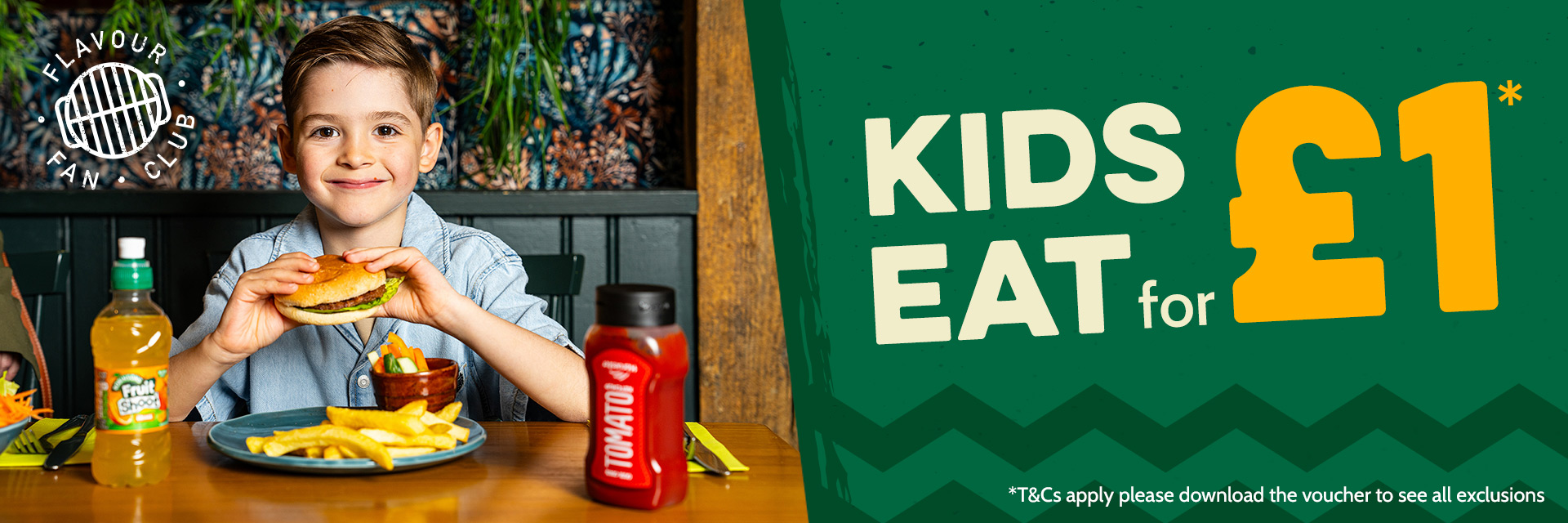 Kids eat for £1 at your local Harvester