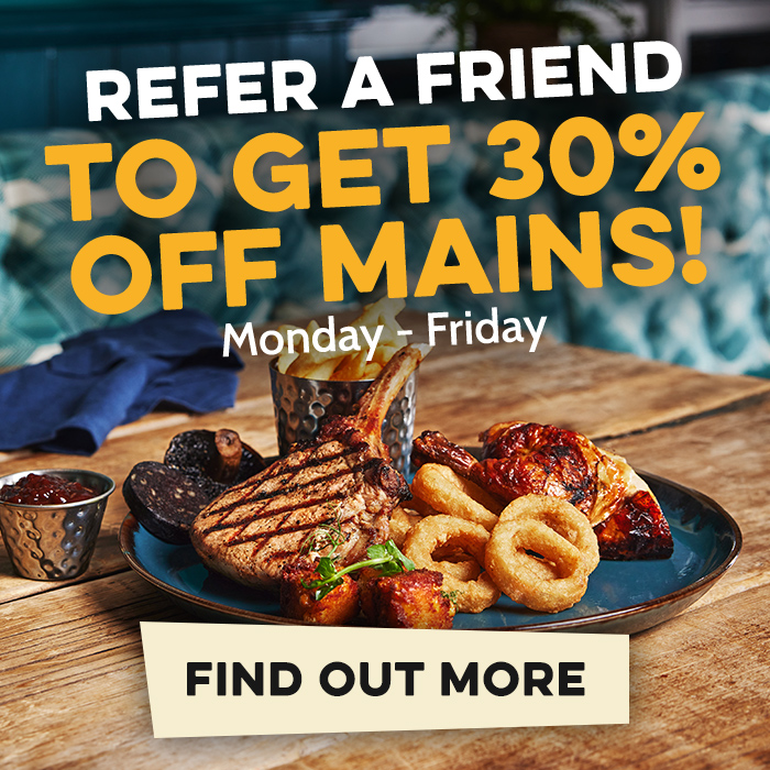 25% off food through Flavour Rewards