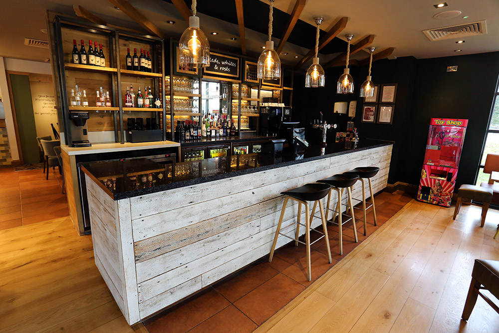 Beer Garden at Harvester Newport Retail Park