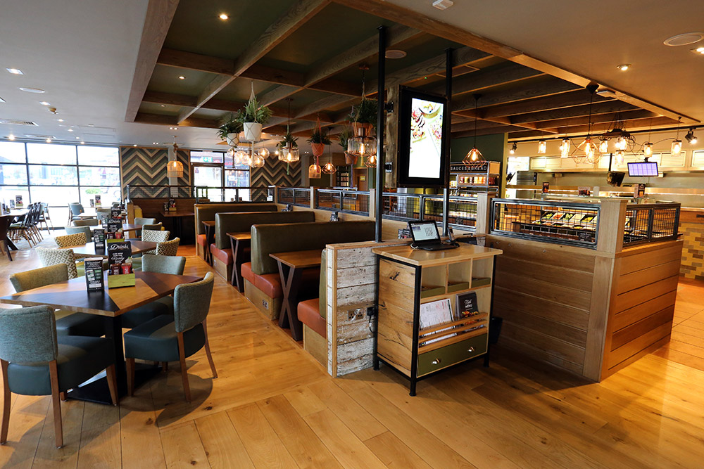 Beer Garden at Harvester Newport Retail Park