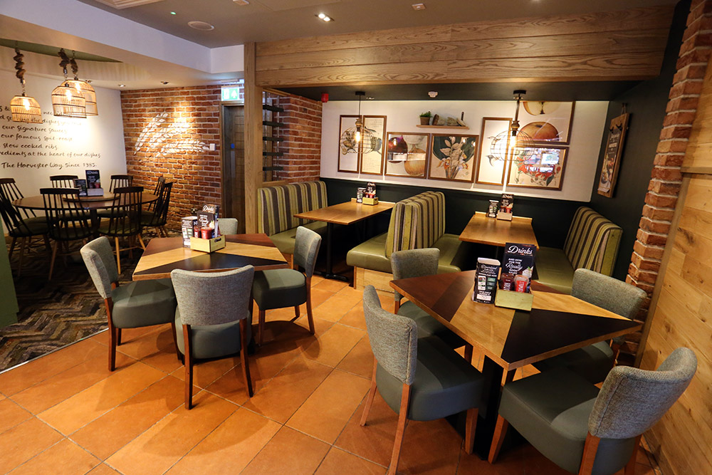 Beer Garden at Harvester Newport Retail Park
