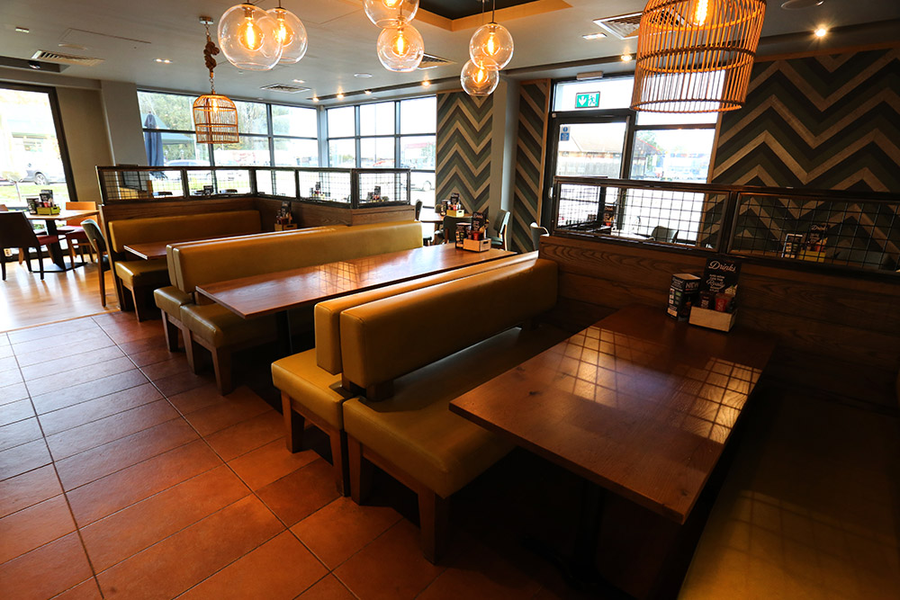 Beer Garden at Harvester Newport Retail Park