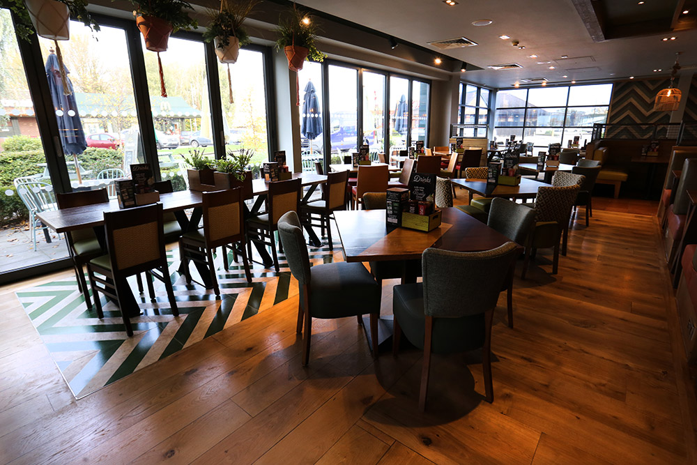 Beer Garden at Harvester Newport Retail Park