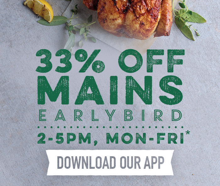 Earlybird 1/3 off mains